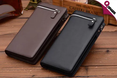 From QR49 Carry It All with a Bi-Fold PU Leather Wallet - Choose from Trendy Brown OR Classic Black! (Up to QR178 Value)
